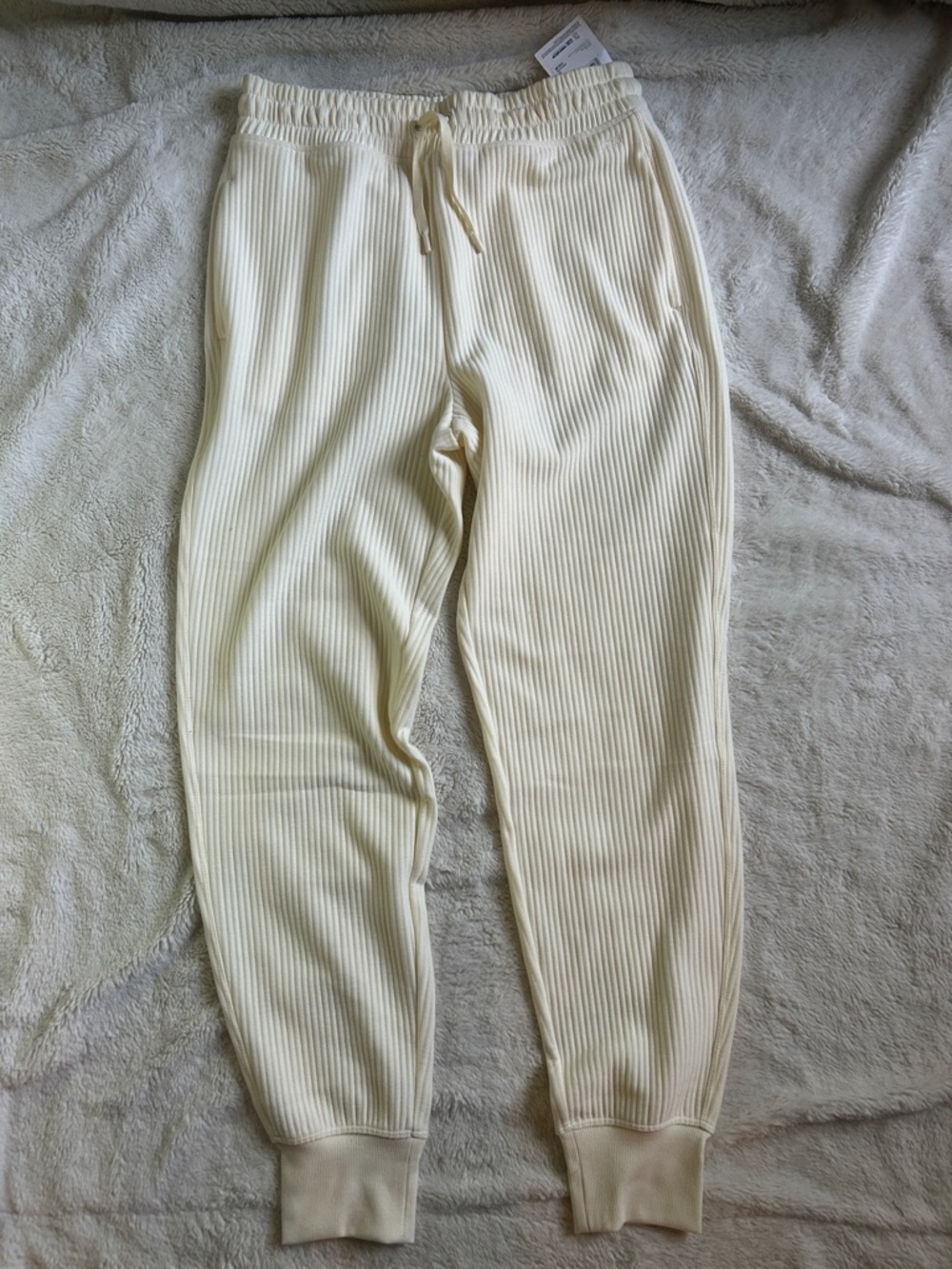 DSG yellow Ribbed Elastic Waist Joggers